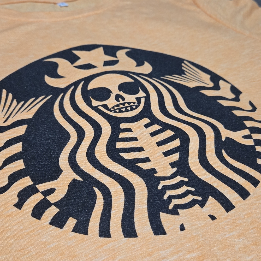 Skeleton Starbucks Inspired Shirt, L - Picture 4 of 10